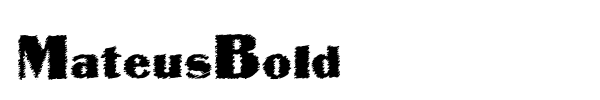 MateusBold font preview